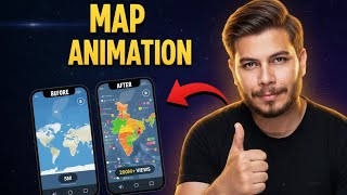 Make Viral Map Animation Video Using alight motion.
