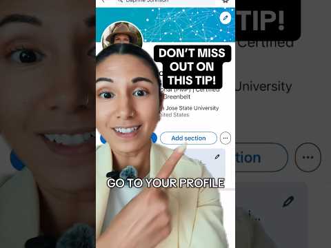 LinkedIn Profile Hack! #linkedin #linkedinprofile #linkedinprofiletips #jobsearchtips #linkedin #job