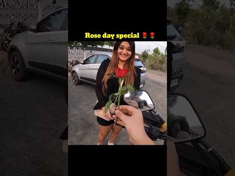 Ladki ko purpose kar diya😍 rose day special with Kawasaki ninja #shorts #rider #purpose #reaction