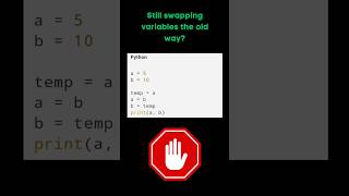 ✅Swap Two Variables in Python (Without a Temp!) #shorts #python