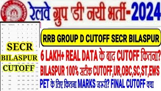 RRB GROUP D CUTOFF BILASPUR 100% correct, will this remain the cutoff for PET UR,OBC,SC,ST,EWS FI...