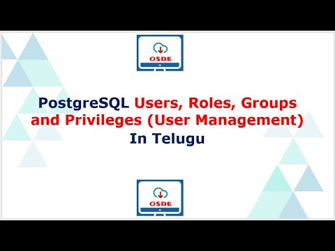 PostgreSQL Users, Roles, Groups and Privileges ( User Management ) In Telugu
