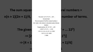 Sum of Squares of Even Numbers | Quick & Easy Explanation!   #MathTricks #MathShortcut #guidedmath