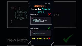 How to Center Div in CSS for Websites HTML | CSS #html #css #shorts