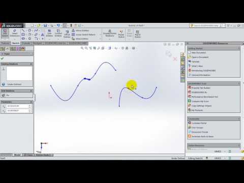 9  SolidWorks 2015 Tutorial 9  Spline, Types, using and dimensioning