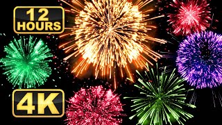 4K Amazing Fireworks Show with Sound! 12 Hours of The Most Expensive Fireworks Show Ever