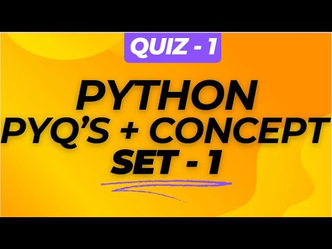 QUIZ 1| PYTHON| PYQ's + CONCEPT ,SET 1| #bsdatascience #iitmadras #onlinedegree