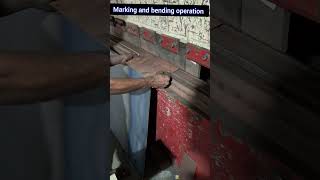 marking and bending operation | Use of scribes, steel scale and Try square
