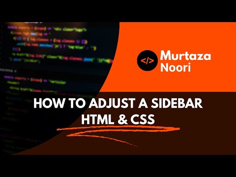 How to Adjust Your Sidebar in HTML & CSS #css #fixed #html #sidebar