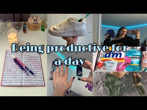 Being productive for a day (shopping haul+journaling+cleaning etc.)