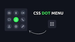 CSS 9 Dots Menu | Html CSS Icon Hover Effects Menu