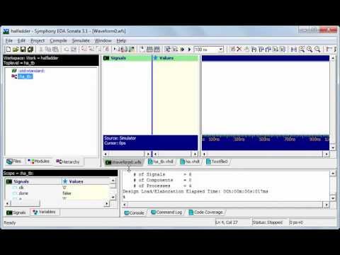 Simulating Half Adder using VHDL