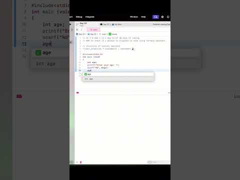 Ternary Operator in MacOS. Day 22 of 30 days of coding.  #30dayscoding