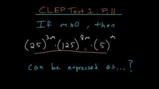 CLEP College Algebra: Exponent Rules