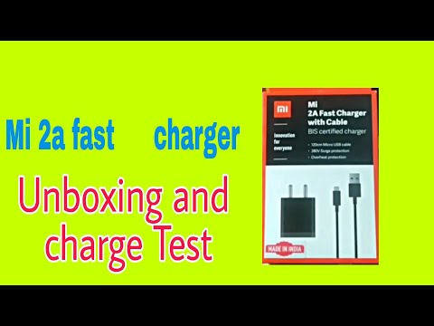 Mi 2a fast ⚡ charger 🔋🔌 Unboxing and charge test