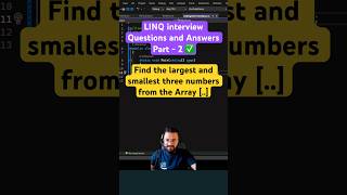 LINQ Interview Questions - Find the largest and smallest three numbers #shorts #coding #csharp #linq