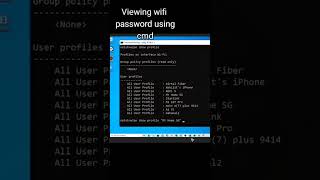 !#WiFiPassword #CMDTricks #TechTips #PCHacks #Networking #Command Prompt #TechReels #Windows