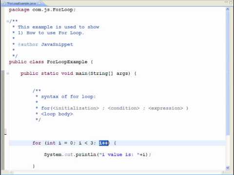For Loop Example