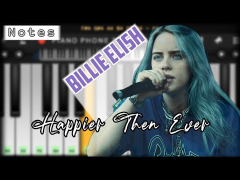 Happier Than Ever - Billie Eilish | Easy Piano Tutorial | Perfect Piano | Piano Phone