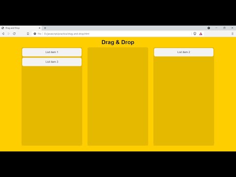 Drag and drop in html with javascript.