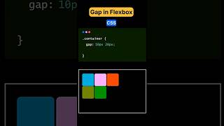CSS Gap property in Flexbox #coding #webdevelopment 🚀