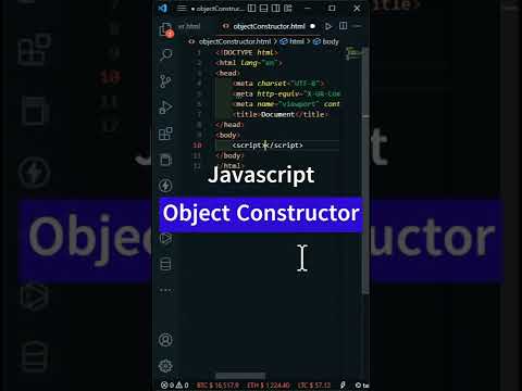 Javascript | Object Constructor #shorts