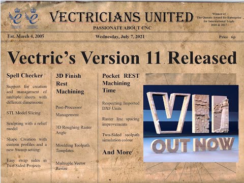 Vectric V11 Highlights