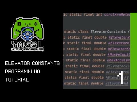 Creating Elevator Constants || FRC Programming Tutorial || Part 1