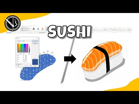 【Creative Design】Illustrate delicious SUSHI with Powerpoint!