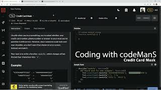Codewars 7 kyu Credit Card Mask JavaScript