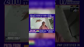 Congratulations Priya for become a #pmpcertified ||#pmp #pmi #shorts