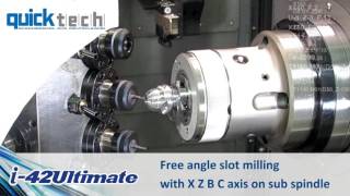 QuickTech i-42 Ultimate 10-Axis Twin Spindle Lathe with Dual B Axes