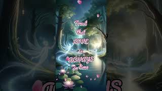 Gentle Reminder "Love is Always on Time" #inspirationalquotes  #divinetiming