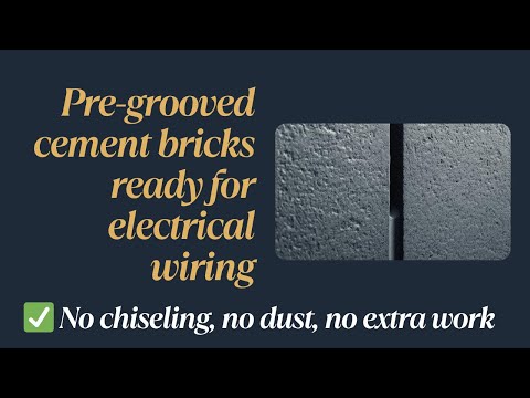 🧱 Innovative Concept | Pre-Grooved Cement Brick | Smart Solution for House Electrical Wiring