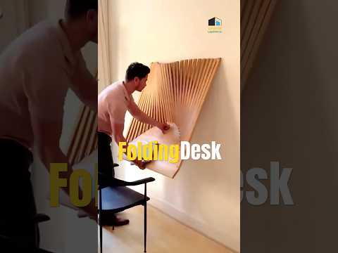 Smart Folding Wall Desk – Space Saving Solution for Home #shorts #diy #foldingdesk