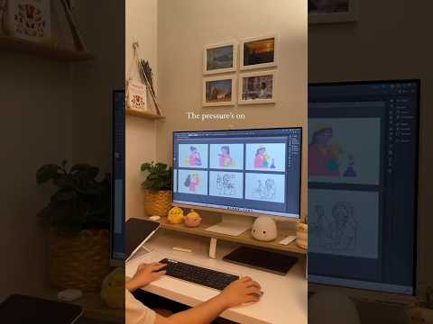 Make a cute illustration set with me #adobeillustrator #artprocess #characterdesign #shorts