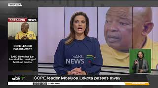 COPE leader Mosiuoa Lekota passes on