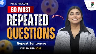 PTE Repeat Sentence | 60 Most Repeated Questions | December 2025 Prediction (Academic & Core)