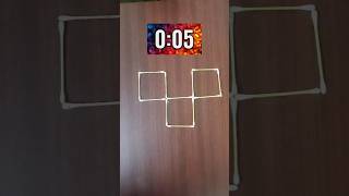 Make 5 Squares by moving 3 sticks 😎 solved ✔️ #challenge #puzzle
