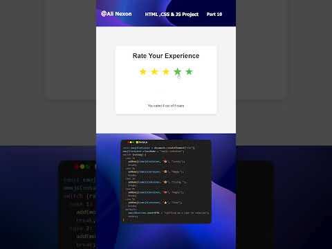 Star Rating with Emoji Reaction | HTML CSS JavaScript Part_10