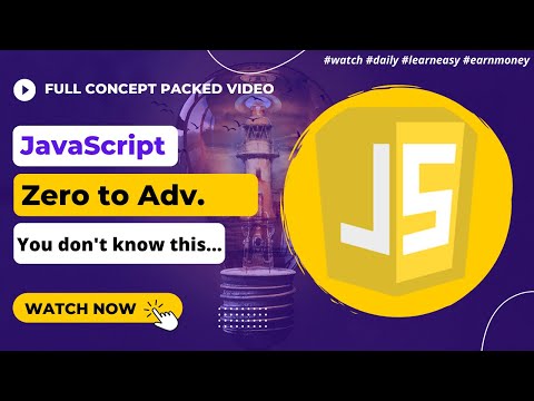 JavaScript Course : Unkown concepts of js | |Learn and Earn Money Online |