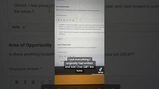 Using Chat GPT for my performance evaluation! #shorts #chatgpt