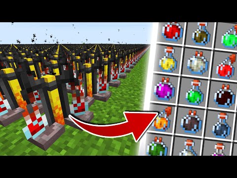 I Got 100 of Every Potion in Hardcore Minecraft!