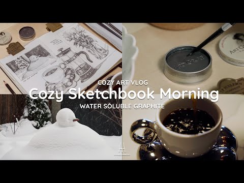 A cozy sketchbook morning for a 34-year-old late bloomer artist ☕️ | Art vlog