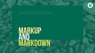 Markup and Markdown