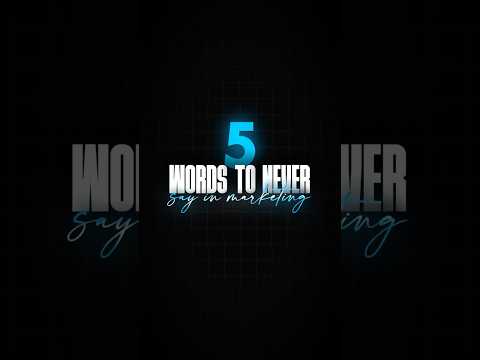 💡Never say 5 words in marketing #AI #Marketing #chatgpt  #sales #digitalmarketing #entrepreneur