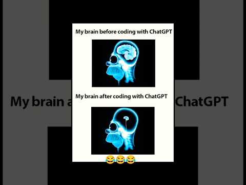 My brain after coding with chatgpt😂#funny #coding #shorts #memes