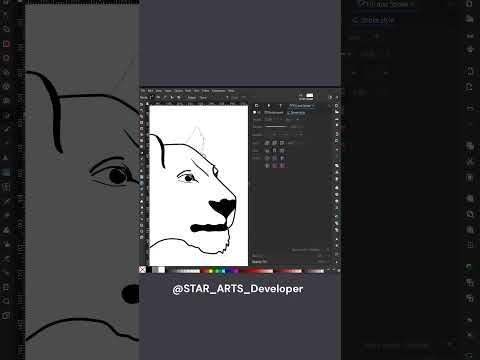 🦁A simple Lion Design | Inkscape |#inkscape #design #trending #shorts #reels #cat #cartoon #ytshorts