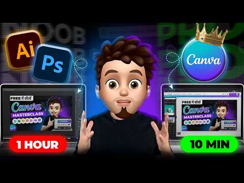 FREE Canva COURSE✅ for Beginners (2024) -  [FULL TUTORIAL in HINDI]
