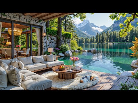 ☕Tranquil Jazz In Lakeside | Smooth Jazz Melodies In Calm Lake Ambience For Relaxing & Focus Working
